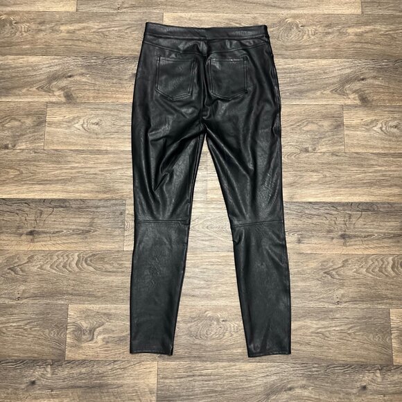 SPANX Leather-Like Ankle Skinny Pant Luxe Black Size XL Tall - Picture 8 of 10